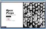 Open Peeps 提供超过 80 个人物手绘插图免费素材，最多能变化出 584,688 种可能性 商用、个人皆可